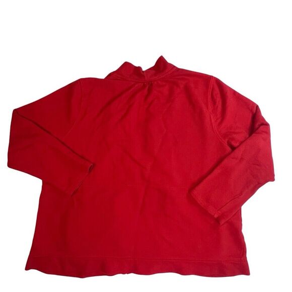 Talbots Cardigan Womens Petite XL Red Open Front Pocket Preppy Valentine Sweater - Picture 6 of 11